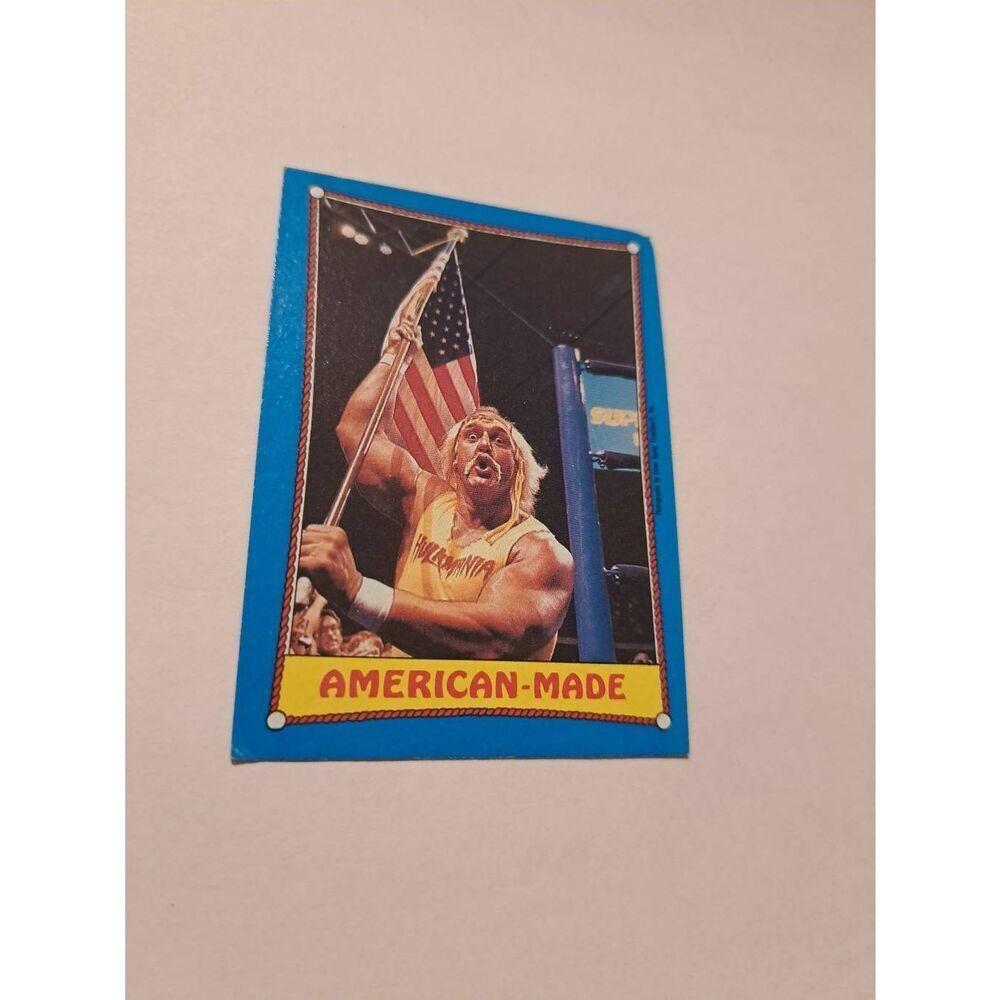 1987 Topps WWF Hulk Hogan #35 American Made Wrestling Trading Card Vintage